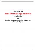 Test Bank For Basic Pharmacology for Nurses  19th Edition By Michelle Willihnganz, Samuel L Gurevitz, Bruce D. Clayton | Chapter 1 – 48, Latest Edition|