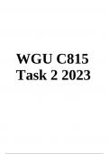 WGU C815 Task 2 2023/2024