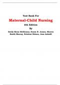 Test Bank For Maternal-Child Nursing 6th Edition By Emily Slone McKinney, Susan R. James, Sharon Smith Murray, Kristine Nelson, Jean Ashwill | Chapter 1 – 55, Latest Edition|