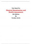 Test Bank For Physical Examination and Health Assessment 8th Edition By Carolyn Jarvis | Chapter 1 – 27, Latest Edition|