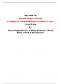 Test Bank For Medical Surgical Nursing  Concepts for Interprofessional Collaborative Care 10th Edition By Donna D Ignatavicius, M Linda Workman, Cherie Rebar, Nicole M Heimgartner | Chapter 1 – 69, Latest Edition|