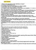 SAFe POPM 5 1. What is the importance of the definition of done? a. It creates standardized work b. It provides a way for Scrum Master to enforce quality c. It prioritizes the work of testers on the team d. It creates a clear understanding of when items a