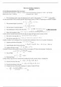 PHY 101 GENERAL PHYSICS I EXAM WITH COMPLETE SOLUTIONS VERIFIED A+ RATED