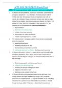 ATLS10 2019/2020 Post-Test ATLS10  ATLS10 exam questions with answers (answers outlined!!)  1.	A 24-year-old male pedestrian, struck by an automobile, is admitted to the emergency department 1 hour after injury. His blood pressure is 80/60 mmHg, heart rat