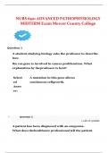 NURS 6501 ADVANCED PATHOPHYSIOLOGY  MIDTERM Exam Mercer County College 