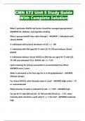 CMN 572 Unit 5 Study Guide With Complete Solution