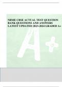 NBME CBSE ACTUAL TEST QUESTION BANK QUESTIONS AND ANSWERS LATEST UPDATED 2023-2024 GRADED A+ NBME CBSE ACTUAL TEST QUESTIONS AND ANSWERS 2023-2024 COMPLETE 62 year old woman - osteoporosis - a bisphosphonate is prescribed. The expected beneficial effect o