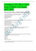 (Complete 275 Q&A) MedSurg II HESI Test Bank 2023- 2024 Med-Surg II HESI Test Bank_ Complete Updated fall 2022-2023. - A nurse is collecting data from a client who has a possible cataract. Which of the following manifestations should the nurse expect the