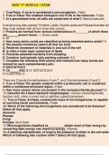 Biod 171 module 1 exam 1. True/False. A virus is considered a microorganism.: False 2. True or False: The smallest biological unit of life is the molecule.: False 3. At a generalized level, all cells are comprised of what?: Macromolecules A student may al