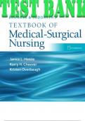 TEST BANK for Brunner & Suddarth's Textbook of Medical-Surgical Nursing 15th Edition by Janice L Hinkle , Kerry Cheever & Kristen Overbaugh  | Complete 68 Chapters 