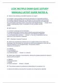 LCDC MULTIPLE EXAM QUIZ 1(STUDY MANUAL) LATEST GUIDE RATED A.