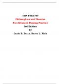 Test Bank For Philosophies and Theories  For Advanced Nursing Practice 3rd Edition By Janie B. Butts, Karen L. Rich | Chapter 1 – 26, Latest Edition|