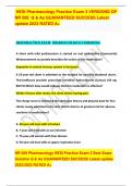 HESI Pharmacology Practice Exam 3 VERSIONS OF NR 509 Q & As GUARANTEED SUCCESS Latest