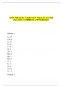 APEX NIH Stroke Scale Group A Patient 1-6 LATEST 2023 (100% COMPLETE AND VERIFIED)