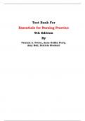 Test Bank For Essentials for Nursing Practice 9th Edition By Patricia A. Potter, Anne Griffin Perry,  Amy Hall, Patricia Stockert | Chapter 1 – 40, Latest Edition|