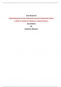 Test Bank For Psychotherapy for the Advanced Practice Psychiatric Nurse A How-To Guide for Evidence- Based Practice 2nd Edition By Kathleen Wheeler | Chapter 1 – 20, Latest Edition|