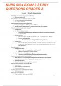 NURS 5334 PHARM STUDY GUIDE EXAM 3  QUESTIONS ALREADY GRADED A