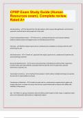 CPRP Exam Study Guide (Human Resources exam). Complete review. Rated A+