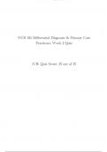 NUR 511 Differential Diagnosis & Primary Care Practicum Week 2 Quiz N/B: Quiz Score: 15 out of 15