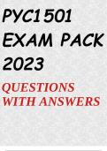 PYC1501 EXAM PACK 2023