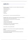 COPC Pt 1 question and answers graded A+ 2023