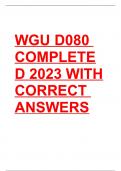 WGU D080 Objective Assessment 2023 Questions and Answers (Verified Answers