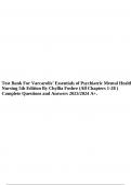 Test Bank For Varcarolis’ Essentials of Psychiatric Mental Health Nursing 5th Edition By Chyllia Fosbre (All Chapters 1-28 ) Complete Questions and Answers 2023/2024 A+.