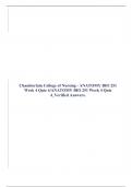 Chamberlain College of Nursing - ANATOMY BIO 251 Week 4 Quiz 4/ANATOMY BIO 251 Week 4 Quiz 4_Verified Answers.