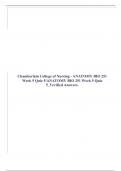 Chamberlain College of Nursing - ANATOMY BIO 251 Week 5 Quiz 5/ANATOMY BIO 251 Week 5 Quiz 5_Verified Answers.