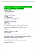 ANCC PMHNP LAB VALUES EXAM 2023 QUESTIONS AND ANSWERS