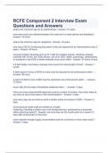 RCFE Component 2 Interview Exam Questions and Answers 