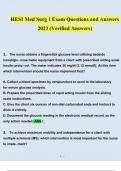 Med Surg 1 HESI Exam Questions and Answers 2023 (Verified Answers)