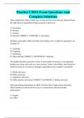 CHES BUNDLED EXAMS QUESTIONS AND CORRECT ANSWERS 