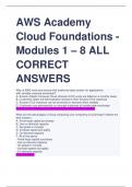 AWS Academy  Cloud Foundations - Modules 1 – 8 ALL  CORRECT  ANSWERS