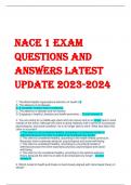 NACE 1 EXAM  QUESTIONS AND  ANSWERS LATEST  UPDATE 2023-2024