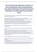 507 CITI Authorship (RCR-Basic), Conflicts of Interest (RCR-Basic), Mentoring (RCR-Basic), Peer Review (RCR-Basic), Research Misconduct (RCR-Basic), & Collaborative Research (RCR-Basic)