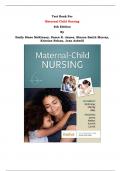 Test Bank - Maternal-Child Nursing 6th Edition By Emily Slone McKinney, Susan R. James, Sharon Smith Murray, Kristine Nelson, Jean Ashwill | Chapter 1 – 55, Complete Guide 2023|