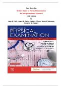 Test Bank - Seidel's Guide to Physical Examination  An Interprofessional Approach 10th Edition By Jane W. Ball, Joyce E. Dains, John A. Flynn, Barry S Solomon, Rosalyn W Stewart | Chapter 1 – 26, Complete Guide 2023|