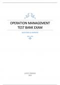 OPERATION MANAGEMENT TEST BANK EXAM BEST 2023