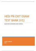 HESI PN EXIT EXAM TEST BANK (V1) LATEST VERSION 2023