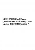 NURS 6501 / NURS6501 Advanced Pathophysiology Midterm Exam Questions and Answers Latest Updated 2024/2025, NURS 6501N Final Exam Questions With Answers & NURS 6501 Advanced Pathophysiology Final Exam Questions With Correct Answers Latest 2024/2025 (Graded