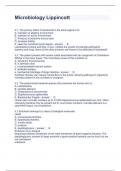 Microbiology Lippincott Questions with correct Answers