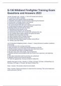 S-130 Wildland Firefighter Training Exam Questions and Answers 2023