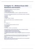 Firefighter 1C - Wildland Exam 2023 Questions and Answers