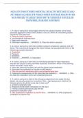 NGN ATI PROCTORED MENTAL HEALTH RETAKE EXAM/ ATI MENTAL HEALTH PROCTORED RETAKE EXAM WITH  NGN MIXED 70 QUESTIONS WITH VERIFIED DETAILED  ANSWERS/AGRADE ASSURED