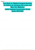 Test bank for medical surgical nursing 7th edition by adrianne dill linton and mary ann matteson 2023