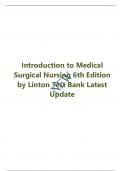 Introduction to Medical Surgical Nursing 6th Edition by Linton Test Bank