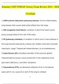 Summary EMT FISDAP Airway Exam Review 2023 - 2024 (Verified)