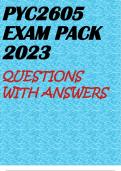 PYC2605 EXAM PACK 2023