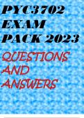 PYC3702 EXAM PACK 2023